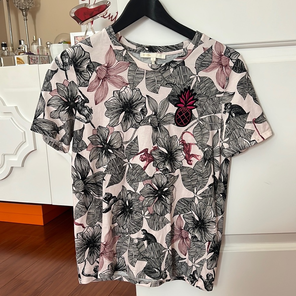 Maje Size 1 Xs Jungle Print Tshirt